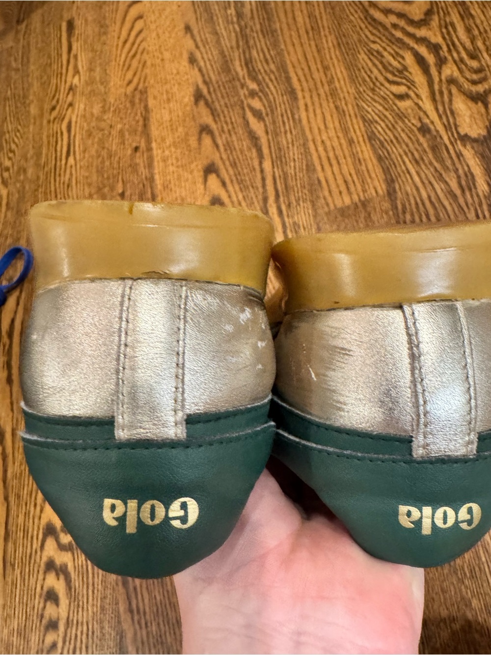 Gola Torpedo Glimmer sneakers featuring a gold and green leather design - Picture 5 of 6